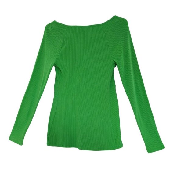 Isabel, long-sleeved blouse, for women, Polyester, Spandex, green, Size M, NWT - Picture 5 of 7